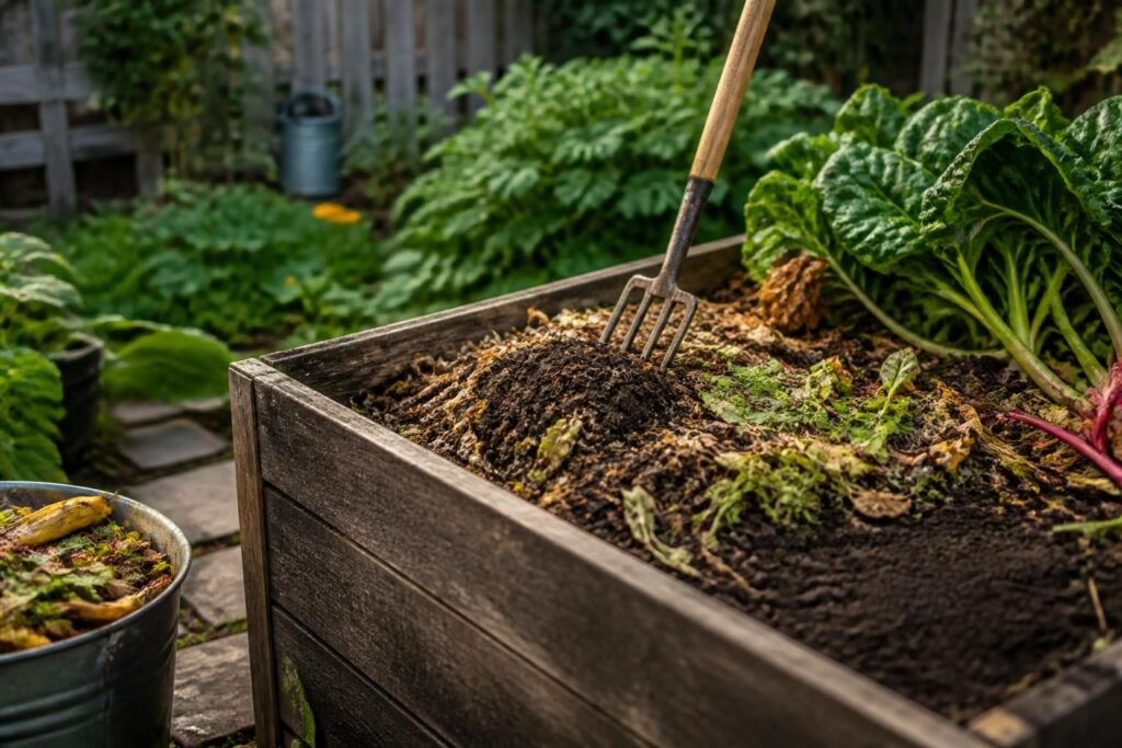 Hochbeet nach der ersten Ernte auffüllen: Diese Schicht macht den Boden wieder fruchtbar