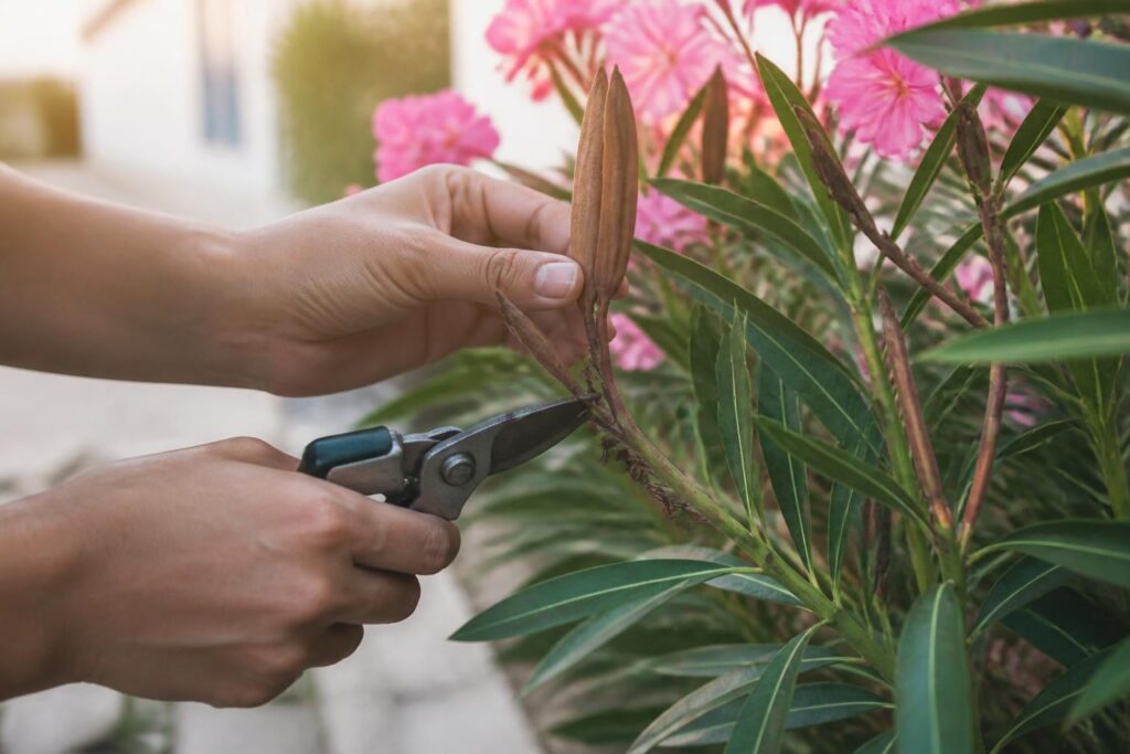 Oleander bildet Samenkapseln statt neuer Blüten: Warum Sie diese jetzt besser entfernen sollten