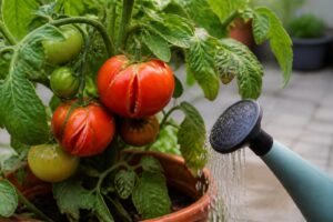 Tomaten im Kübel richtig versorgen: Dieser Gießfehler führt besonders schnell zu geplatzten Früchten
